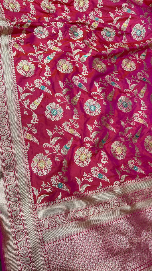 Handloom Pure Banarasi Katan Silk Dupatta