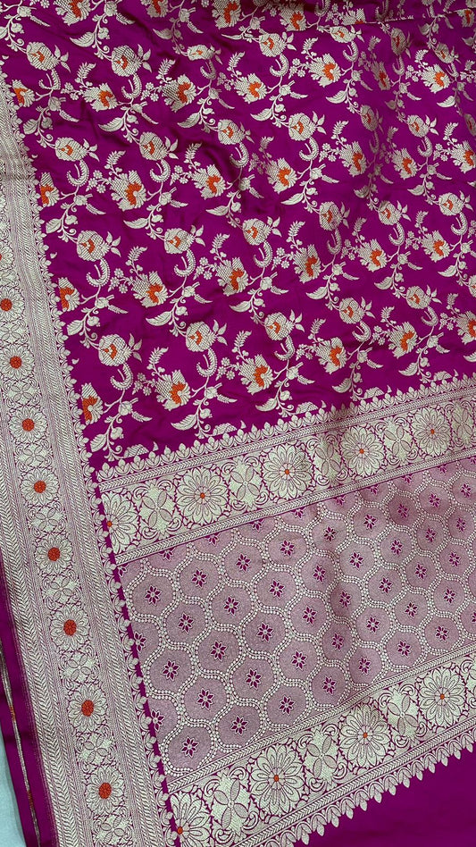 Handloom Pure Banarasi Katan Silk Dupatta