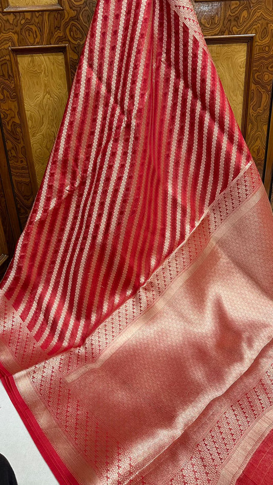 Pure organza silk aada design saree Pastel color