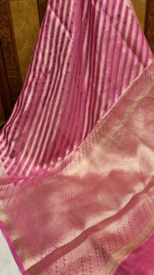 Pure organza silk aada design saree Pastel color