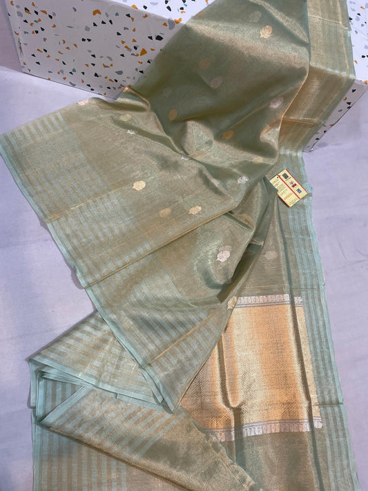 Exclusive Pure Handloom banarasi katan tissue silk saree