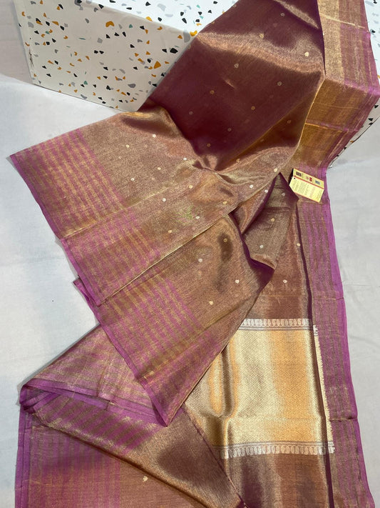 Exclusive Pure Handloom banarasi katan tissue silk saree