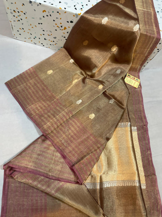 Exclusive Pure Handloom banarasi katan tissue silk saree