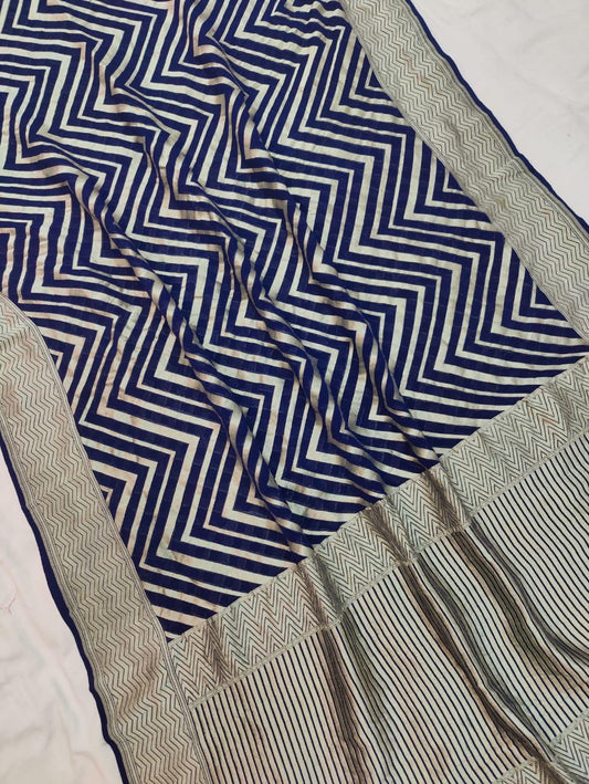 Handloom Pure Khaddi chiffon Banarasi Saree