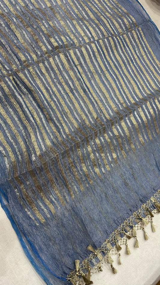 Pure Tissu Silk Crushed Dupatta