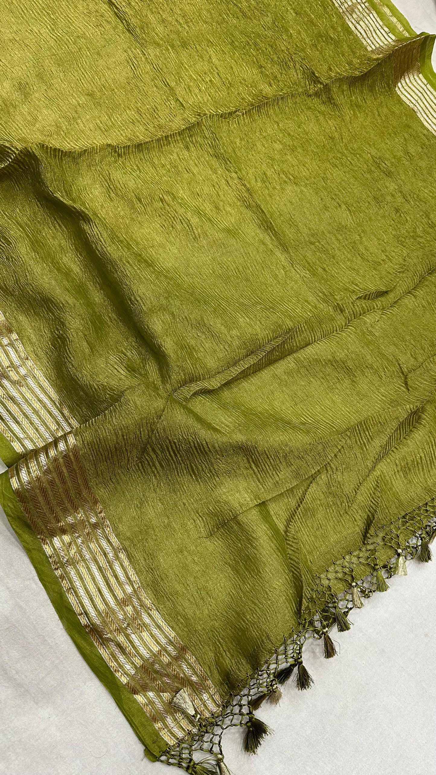 Pure Tissu Silk Crushed Dupatta