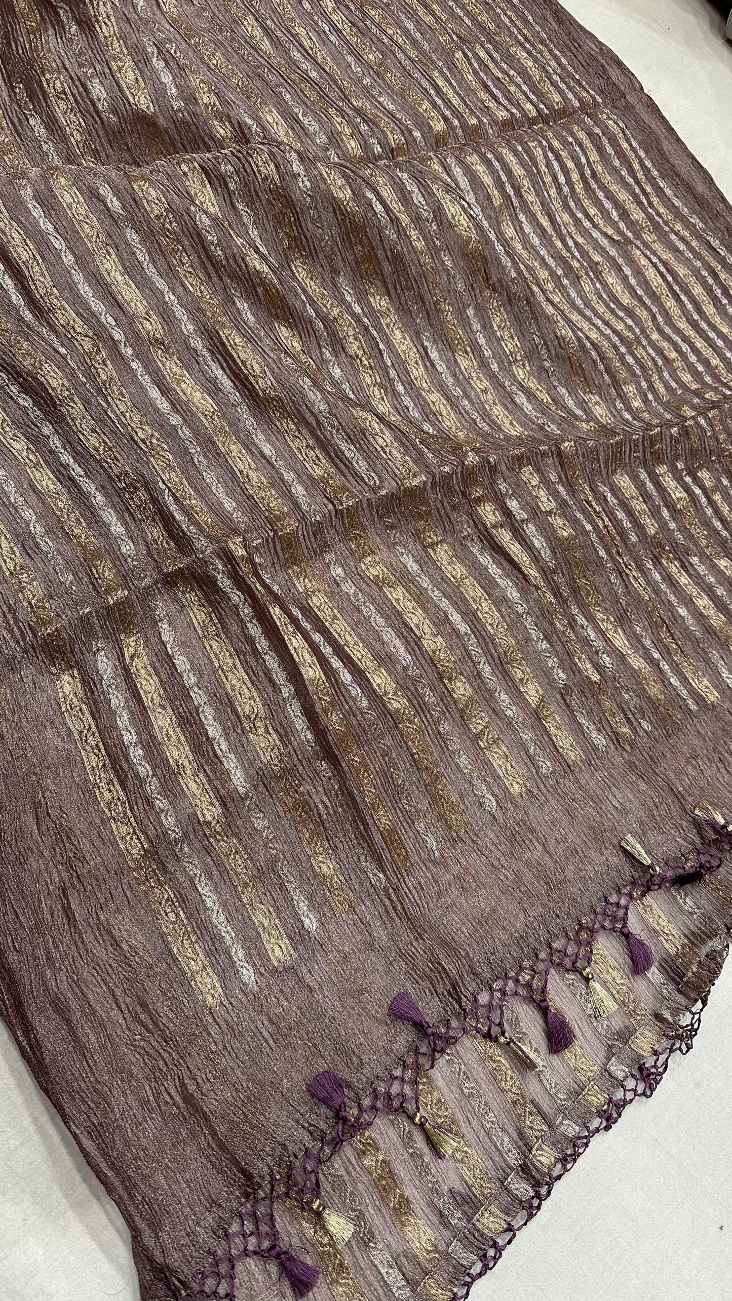 Pure Tissu Silk Crushed Dupatta