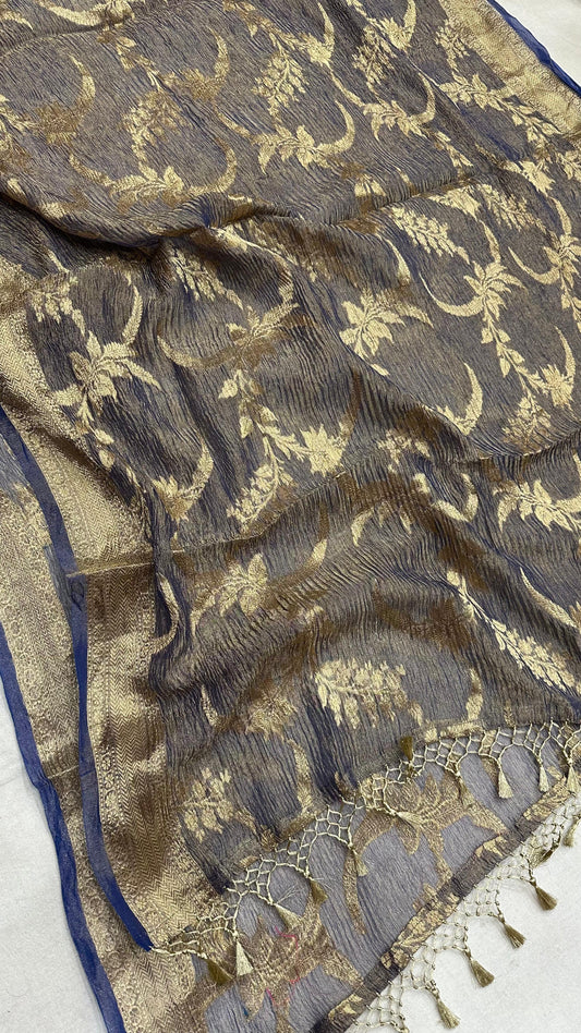 Pure Tissu Silk Crushed Dupatta