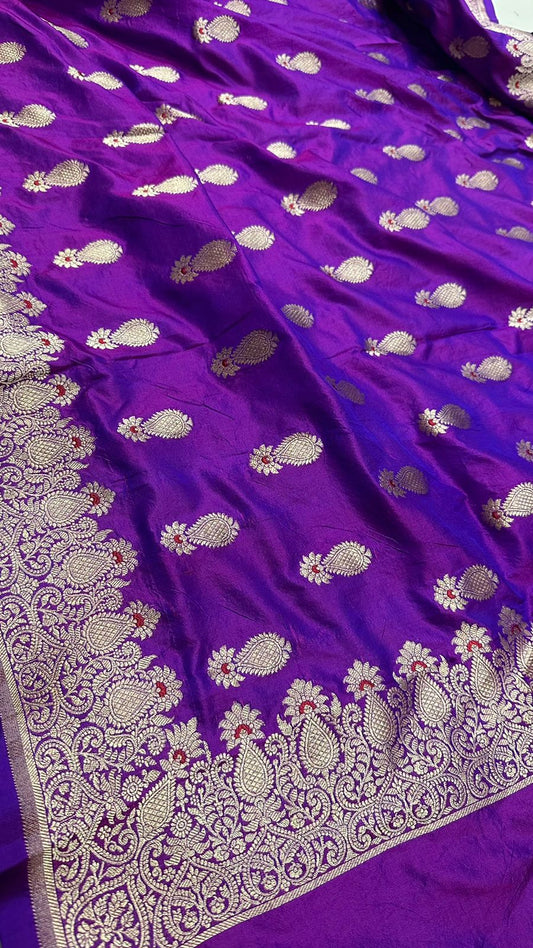 Handloom Pure Banarasi Katan Silk Dupatta