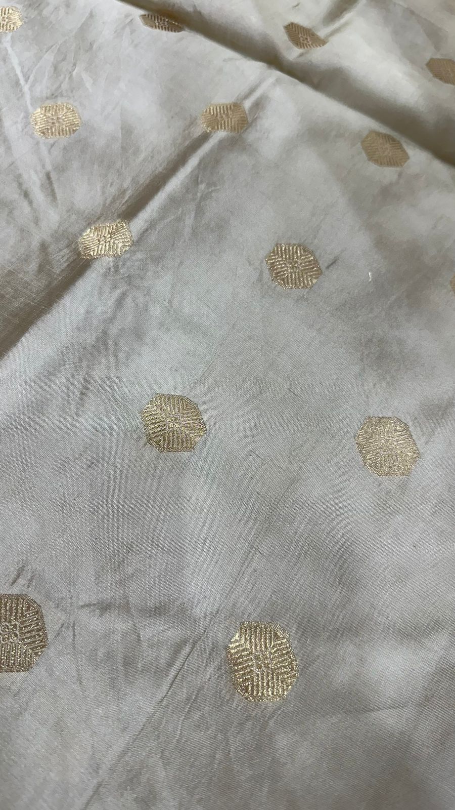 Pure organza tissue drill half half Saree