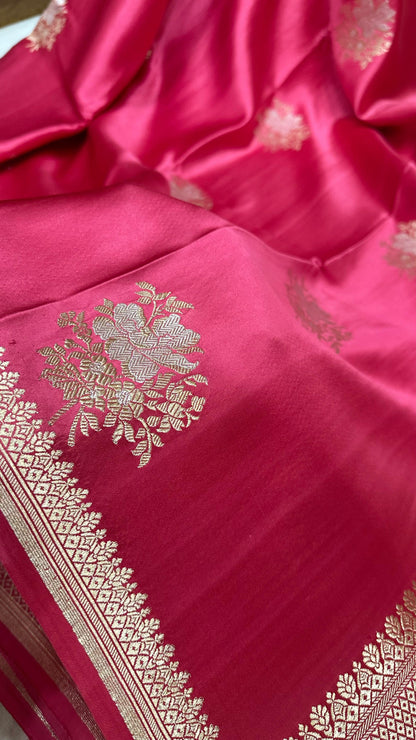 Handloom Pure Mashru Silk Kaduwa Buta Saree