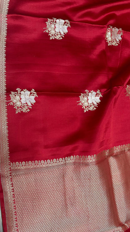 Handloom Pure Mashru Silk Kaduwa Buta Saree