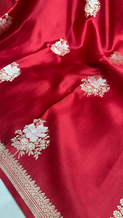 Handloom Pure Mashru Silk Kaduwa Buta Saree