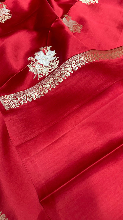 Handloom Pure Mashru Silk Kaduwa Buta Saree