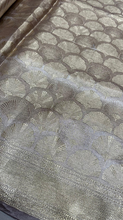 Pure banarasi tissue silk brocade zari saree