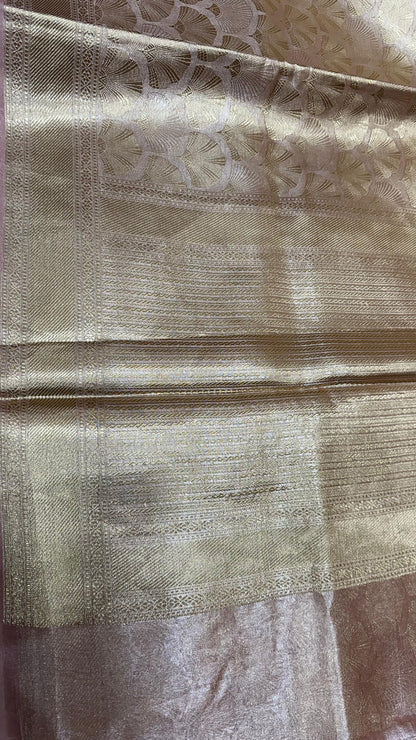 Pure banarasi tissue silk brocade zari saree