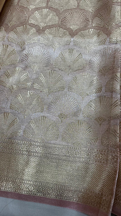 Pure banarasi tissue silk brocade zari saree