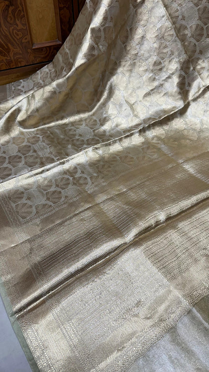 Pure banarasi tissue silk brocade zari saree