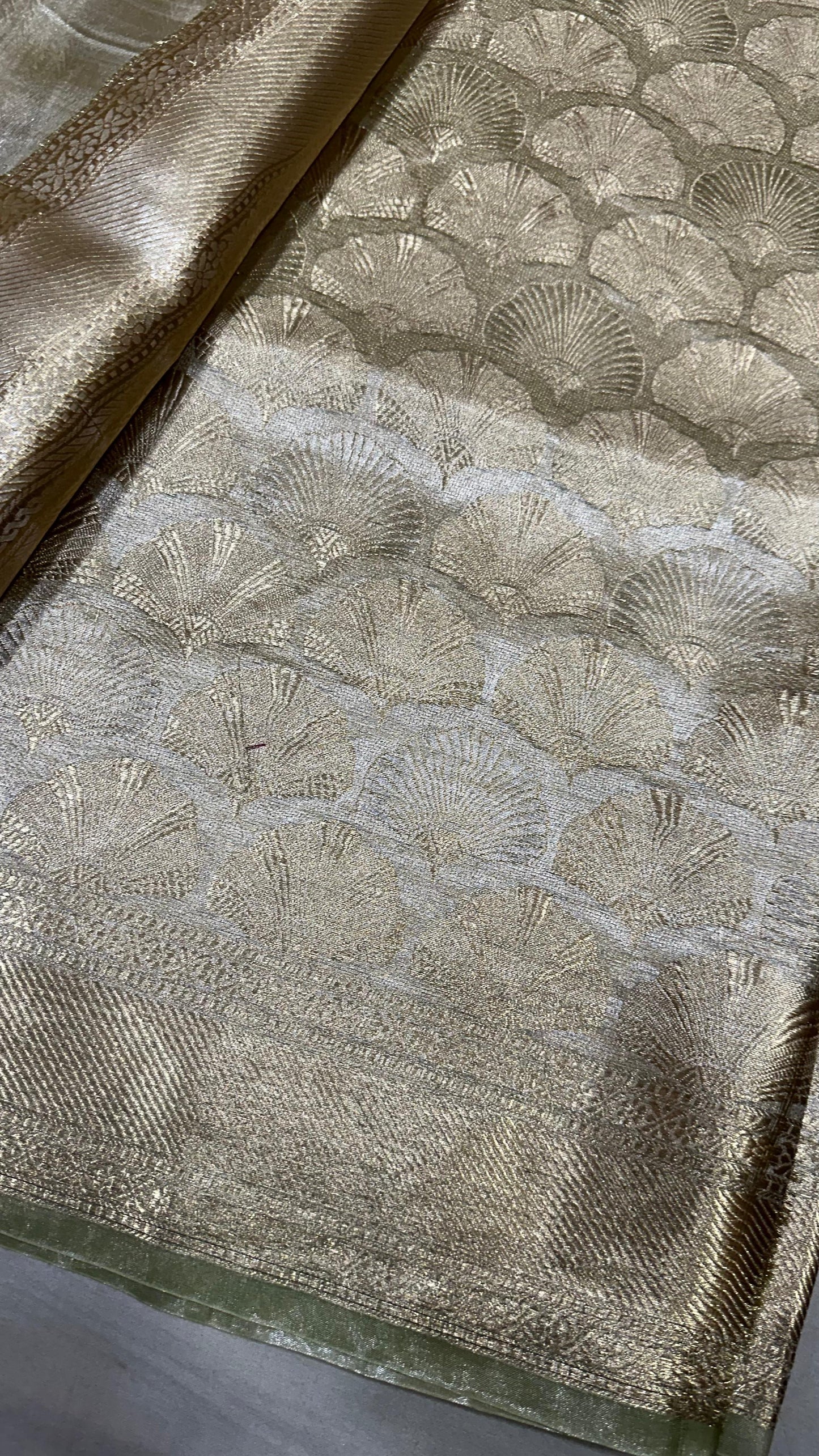 Pure banarasi tissue silk brocade zari saree