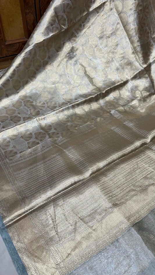 Pure banarasi tissue silk brocade zari saree