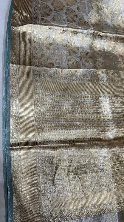 Pure banarasi tissue silk brocade zari saree