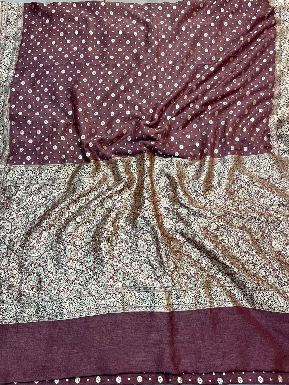 Handloom Pure Banarasi Munga Soft Silk Saree