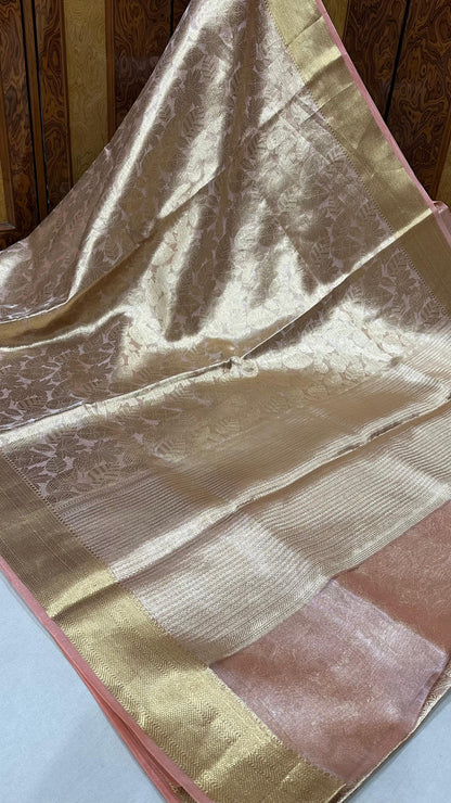 Pure banarasi tissue silk brocade zari saree