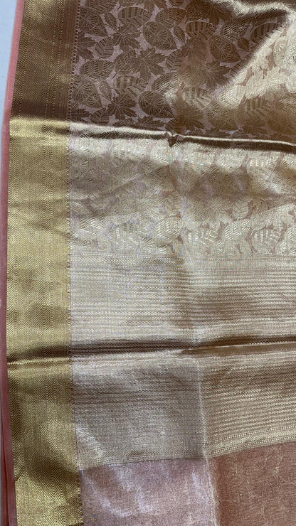 Pure banarasi tissue silk brocade zari saree