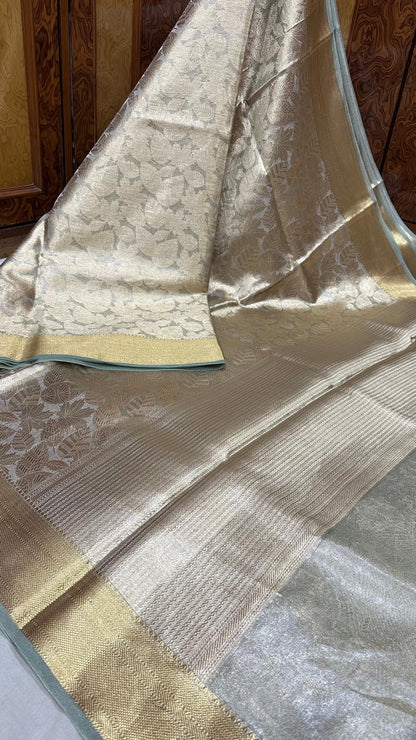 Pure banarasi tissue silk brocade zari saree