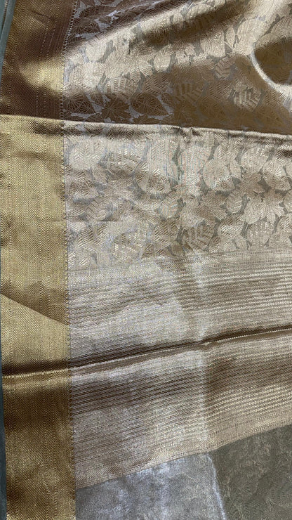 Pure banarasi tissue silk brocade zari saree