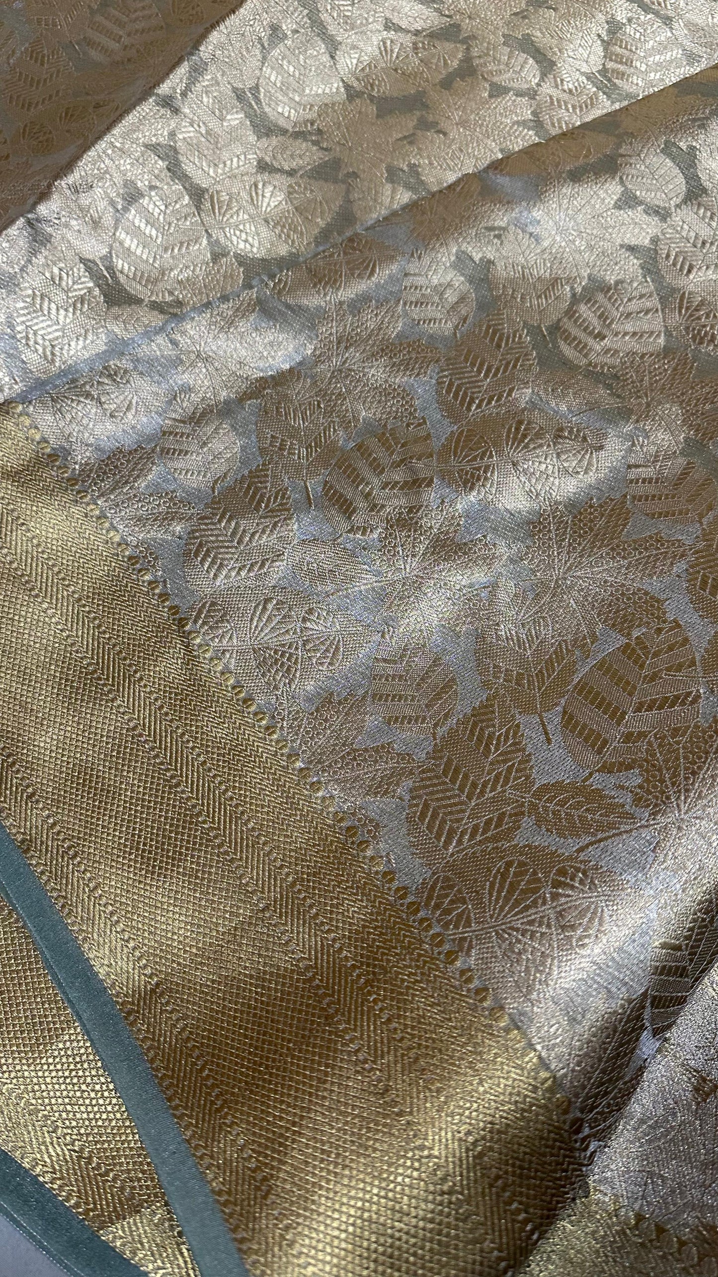 Pure banarasi tissue silk brocade zari saree