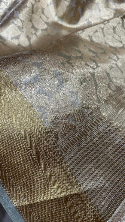 Pure banarasi tissue silk brocade zari saree