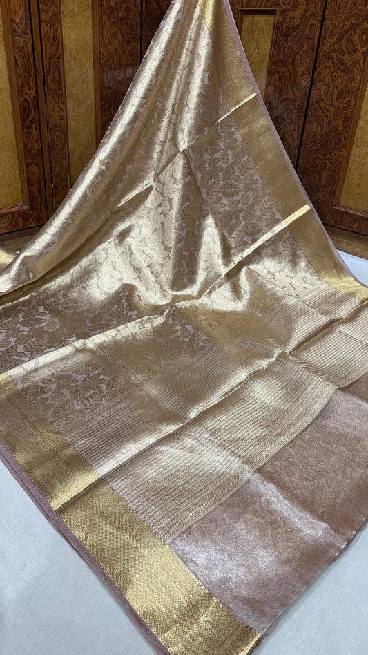 Pure banarasi tissue silk brocade zari saree