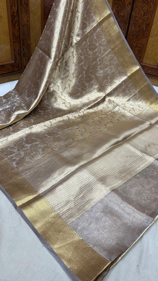 Pure banarasi tissue silk brocade zari saree