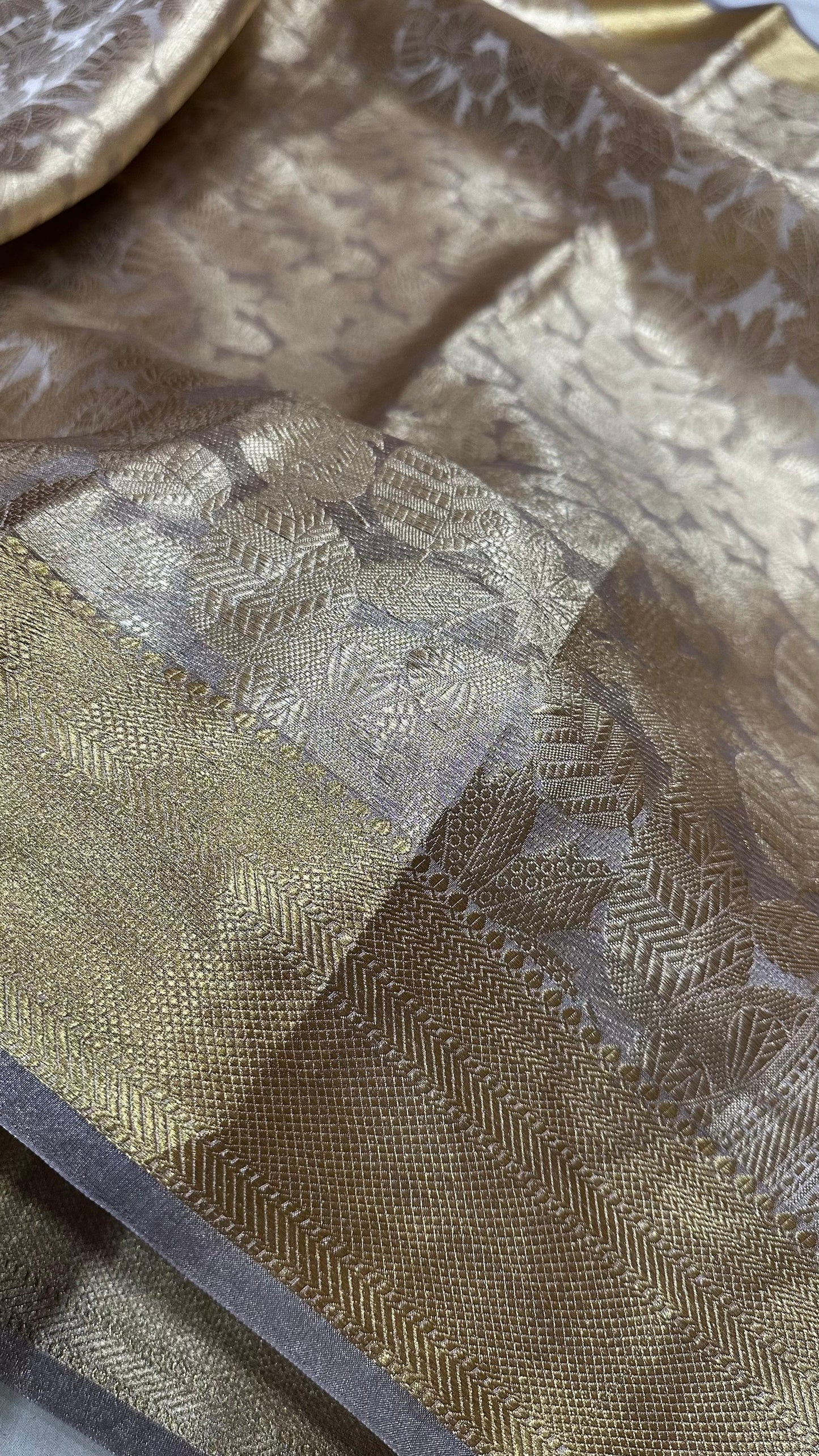 Pure banarasi tissue silk brocade zari saree