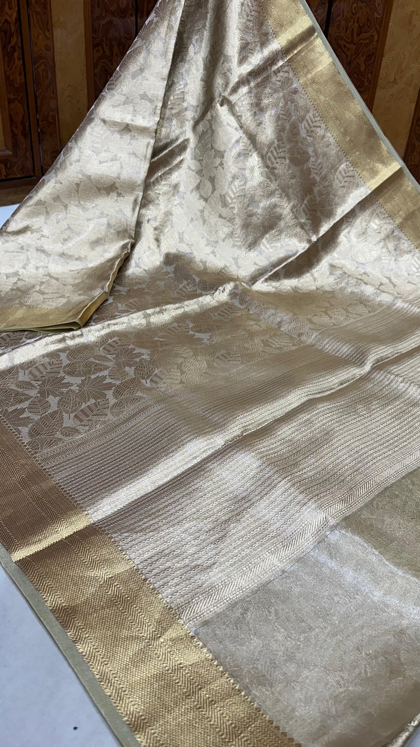 Pure banarasi tissue silk brocade zari saree