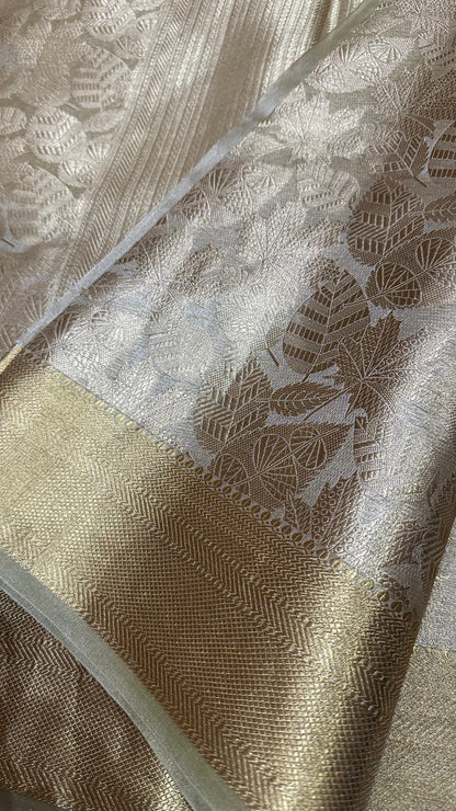 Pure banarasi tissue silk brocade zari saree