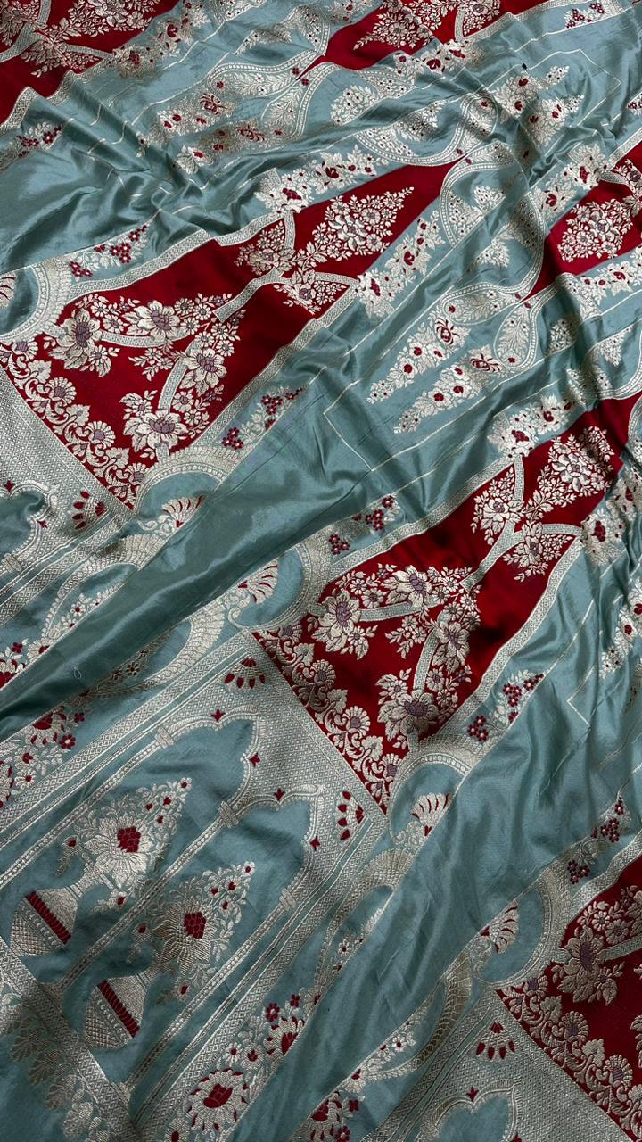 Handloom Weaving Pure Banarasi Bridal Lehenga