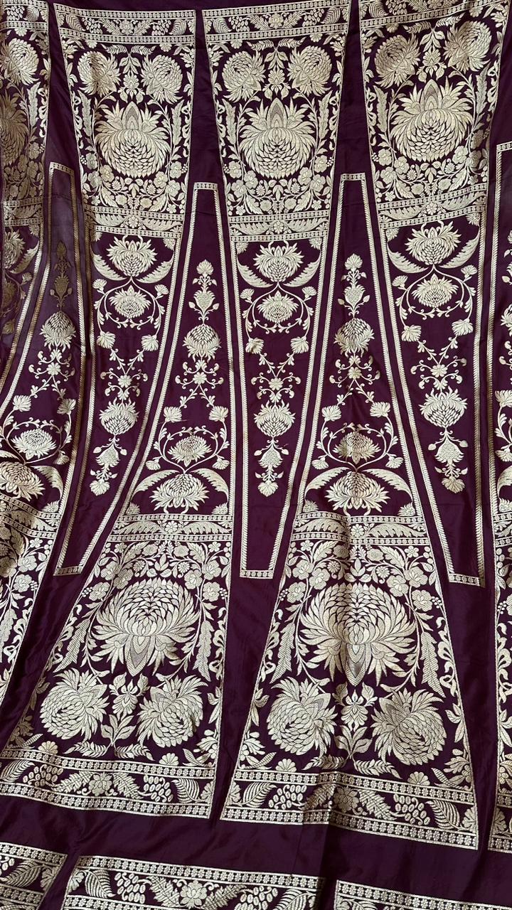 Handloom Pure Banarasi Katan Silk Bridal Lehenga