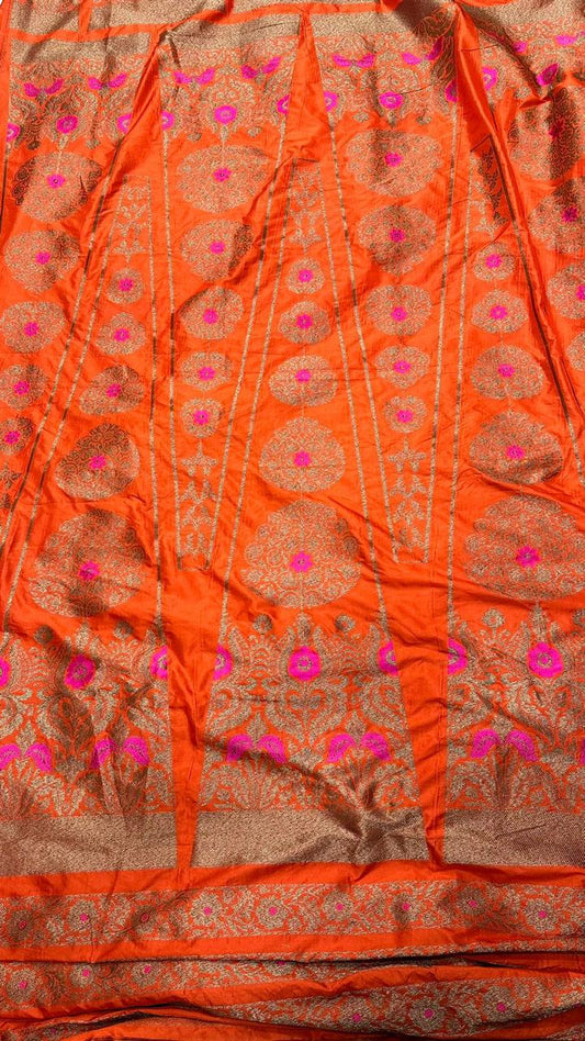 Handloom Pure Banarasi Katan Silk Bridal Lehenga