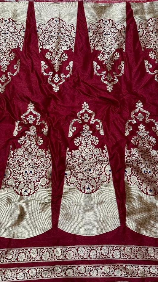 Handloom Pure Banarasi Katan Silk Bridal Lehenga