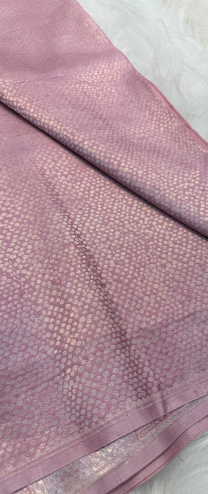 Handloom Pure Banarasi katan silk silver zari brocade light weight saree