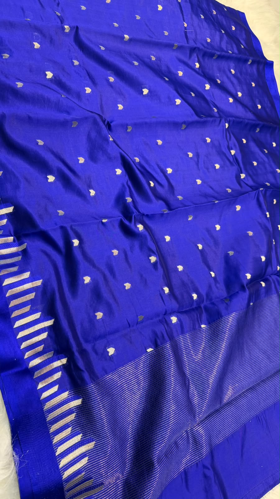 Pure Banarasi Soft Mango Silk Mashru Border Saree
