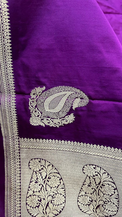 Handwoven Pure Banarasi Katan Silk Kaduwa Saree