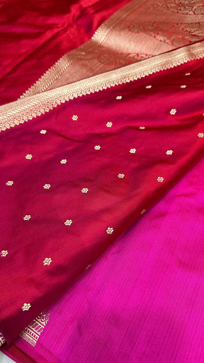 Handloom Pure Satin Silk Koniya Design Banarasi Saree