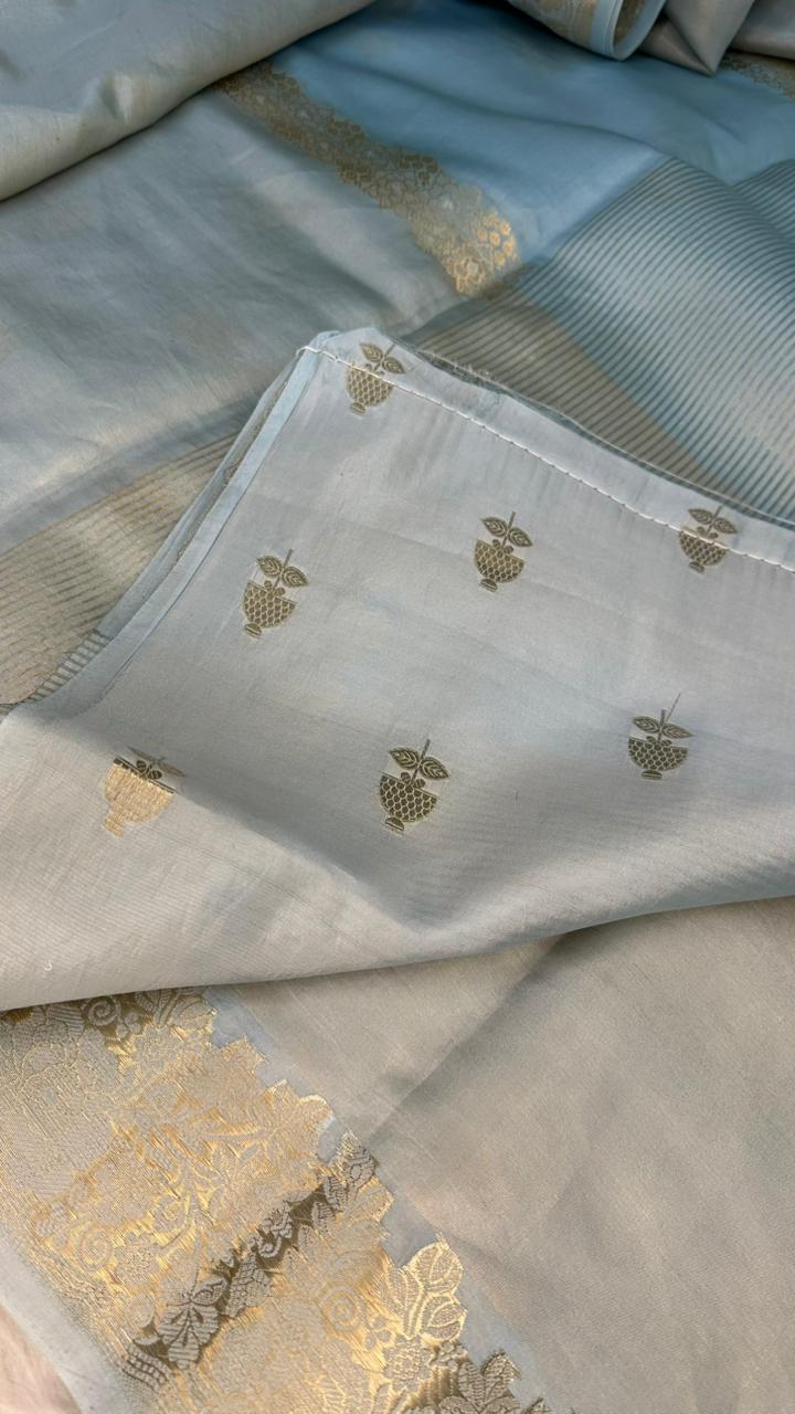 Handloom Pure Tissue Silk Fancy Design Saree