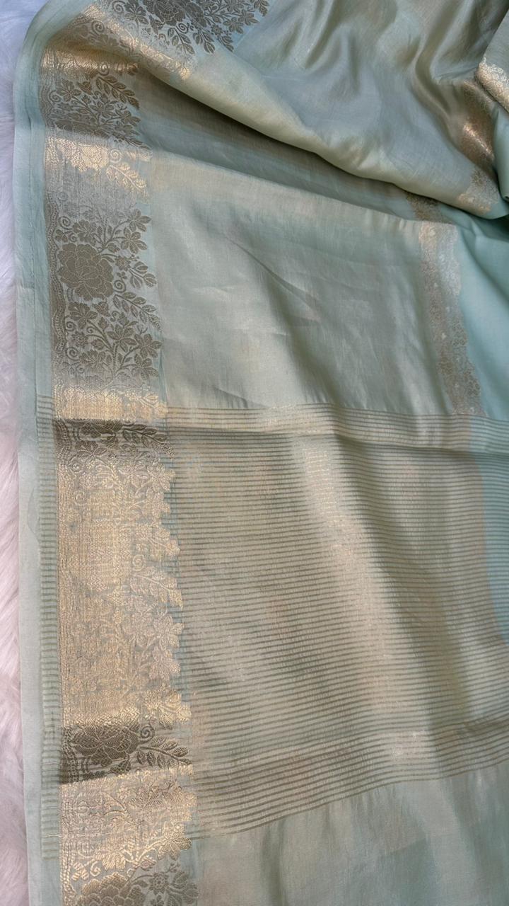 Handloom Pure Tissue Silk Fancy Design Saree