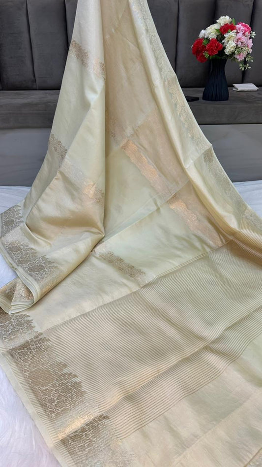 Handloom Pure Tissue Silk Fancy Design Saree