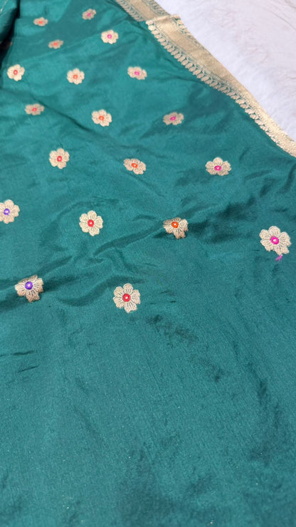 handwoven Pure katan silk kaduwa weave saree