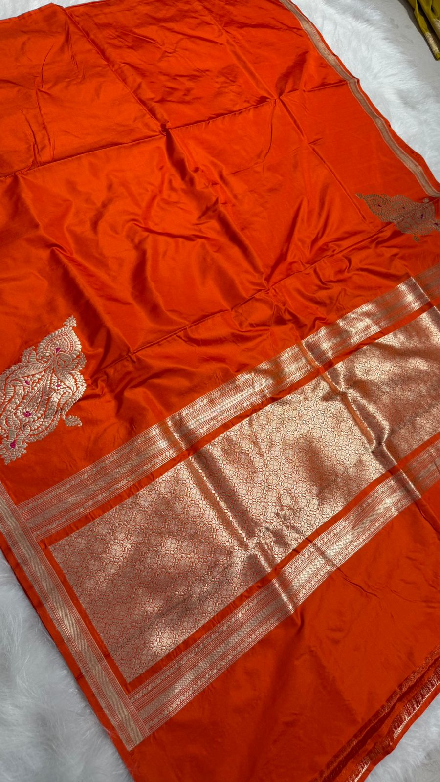 handwoven Pure katan silk kaduwa weave saree